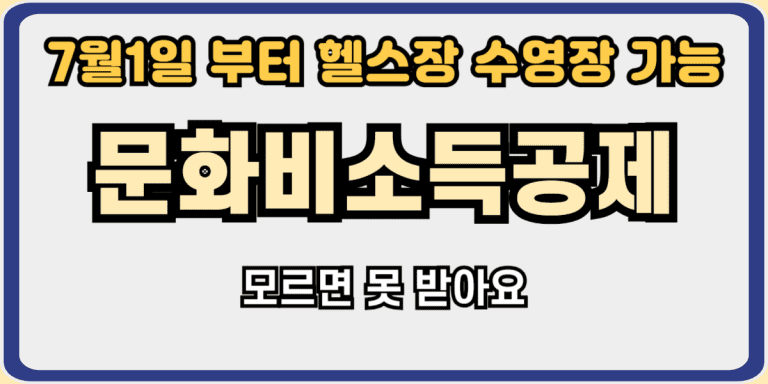 문화비소득공제