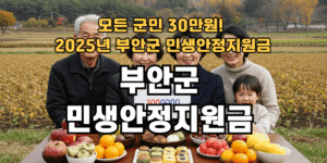 부안군 민생안정지원금 모든 군민 30만원
