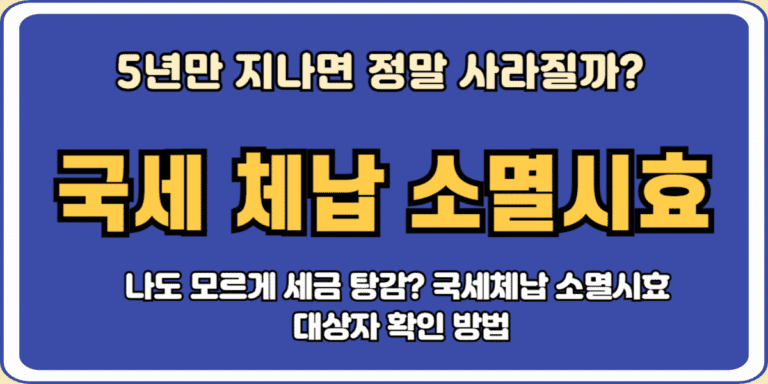 국세 체납 소멸시효