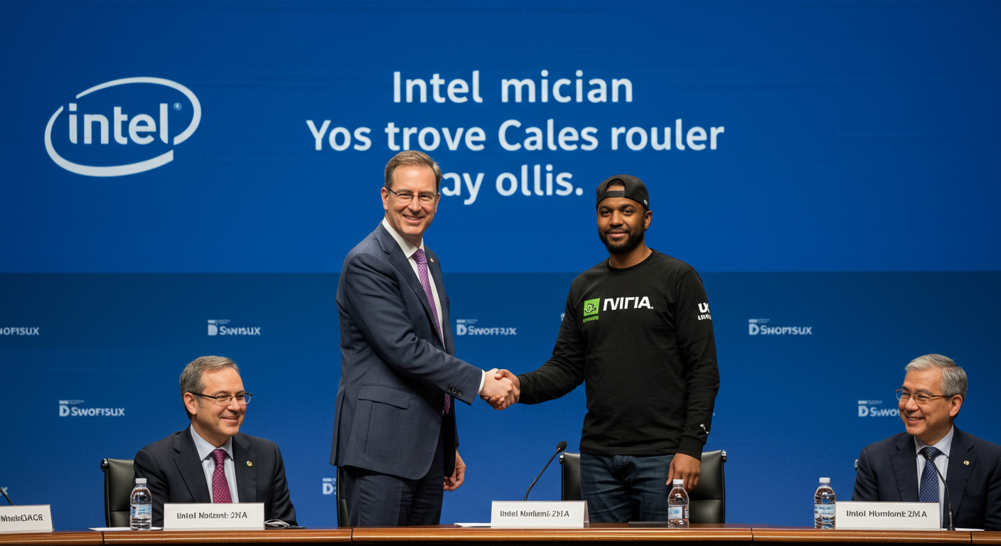 엔비디아의 50억 달러 인텔 지분 투자 발표 장면