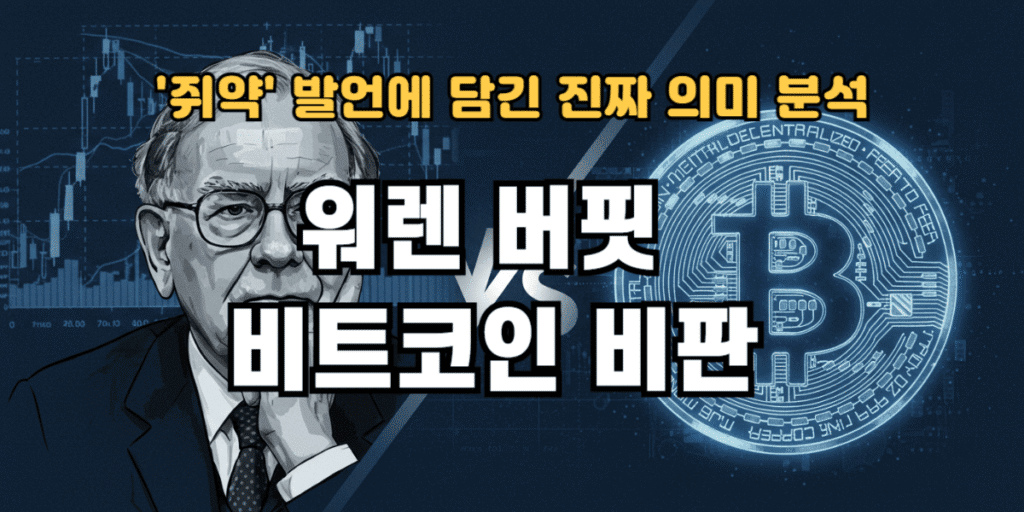 워렌 버핏 비트코인 비판 쥐약 발언에 담긴 진짜 의미