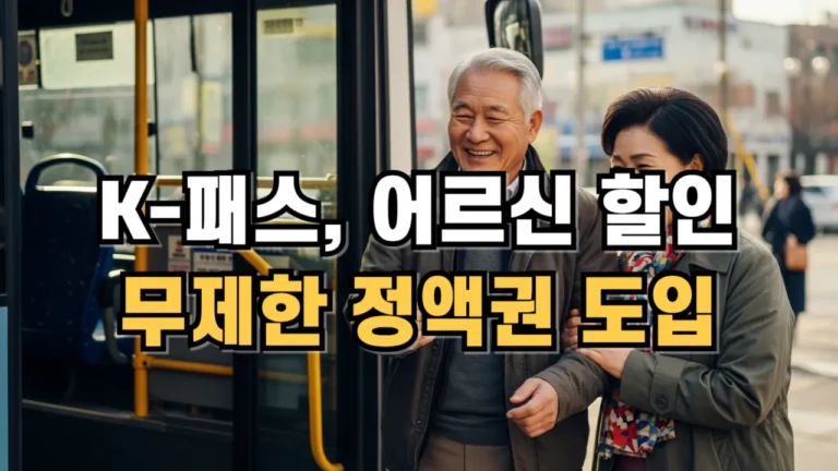 K패스 어르신 할인 무제한 정액권 도입
