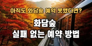 화담숲 실패 없는 예약 방법