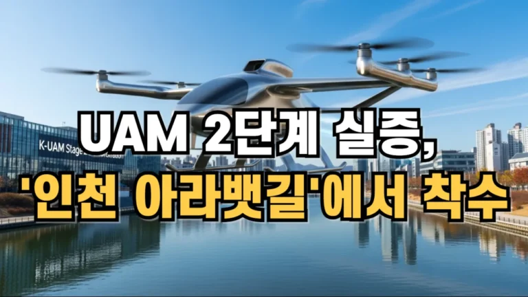 UAM 2단계 실증, 인천 아라뱃길에서 착수