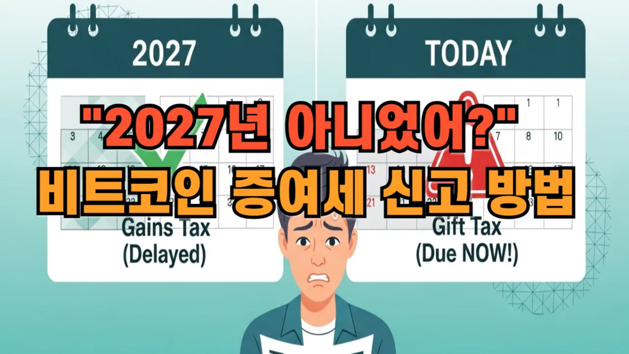비트코인 증여세 신고 방법: 2027년 소득세 연기만 믿다 가산세 20%