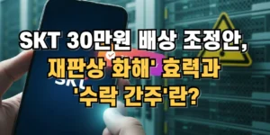SKT 30만원 배상 조정안