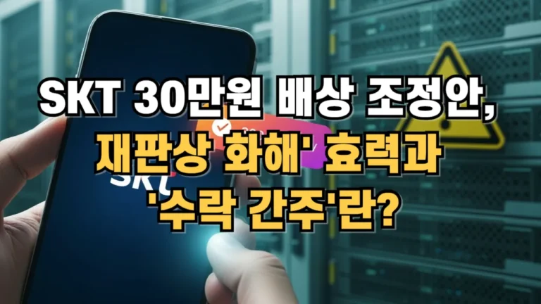 SKT 30만원 배상 조정안