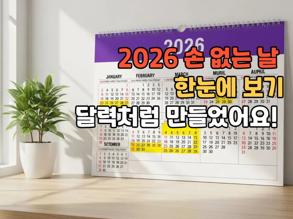 2026년 손 없는 날 달력