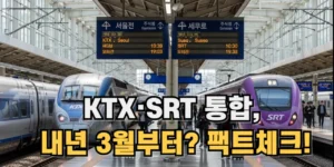 KTX·SRT 통합, 내년 3월부터? 팩트체크!