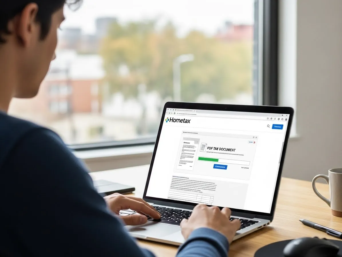 홈택스 연말정산 자료 PDF 다운로드 예시