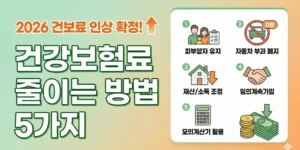 건강보험료 줄이는 방법 5가지