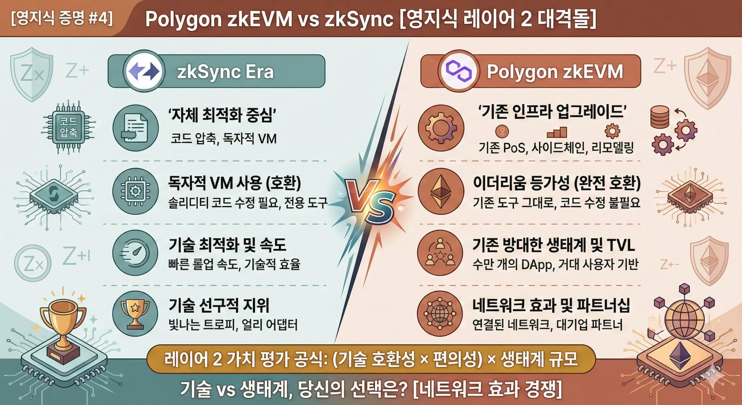 Polygon zkEVM vs zkSync 인포그래픽