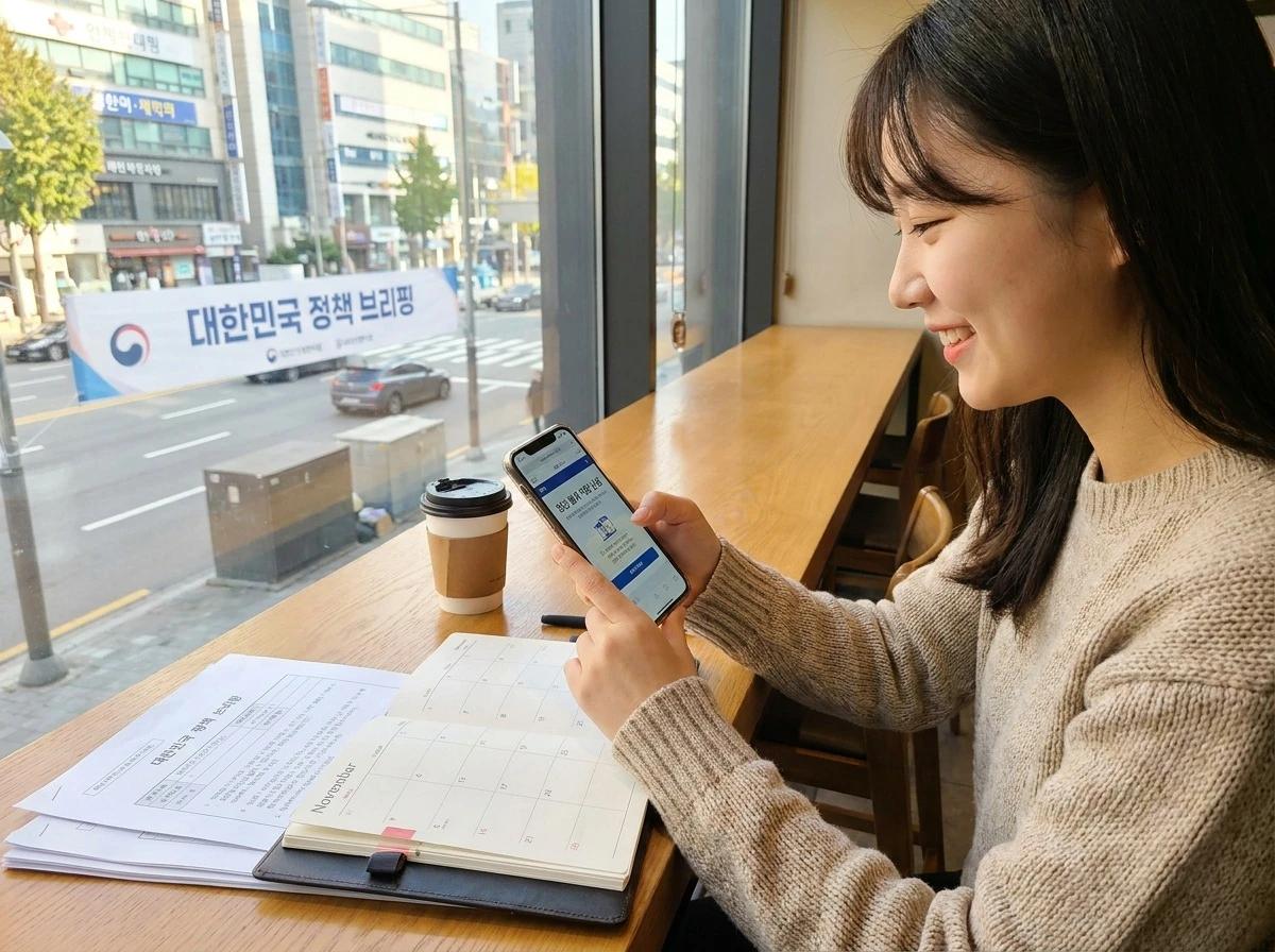 청년 월세지원 신청 절차를 확인하는 젊은이