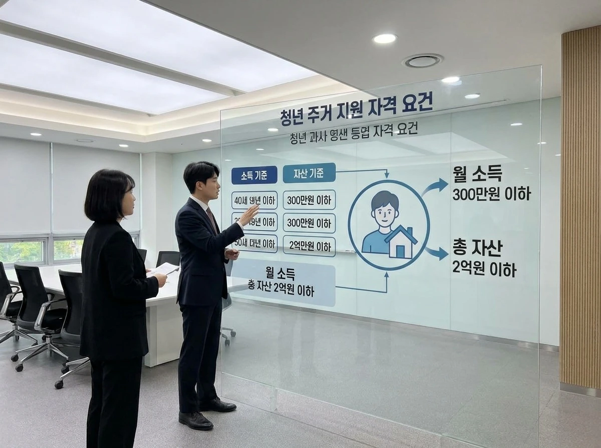 청년 월세지원 소득 및 자산 기준표