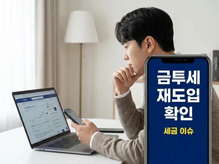 금투세 재도입 논의와 투자자 세금 확인법