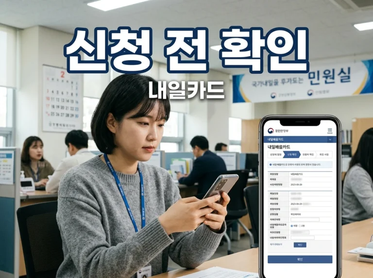 국민내일배움카드 신청 대상과 훈련비 확인방법
