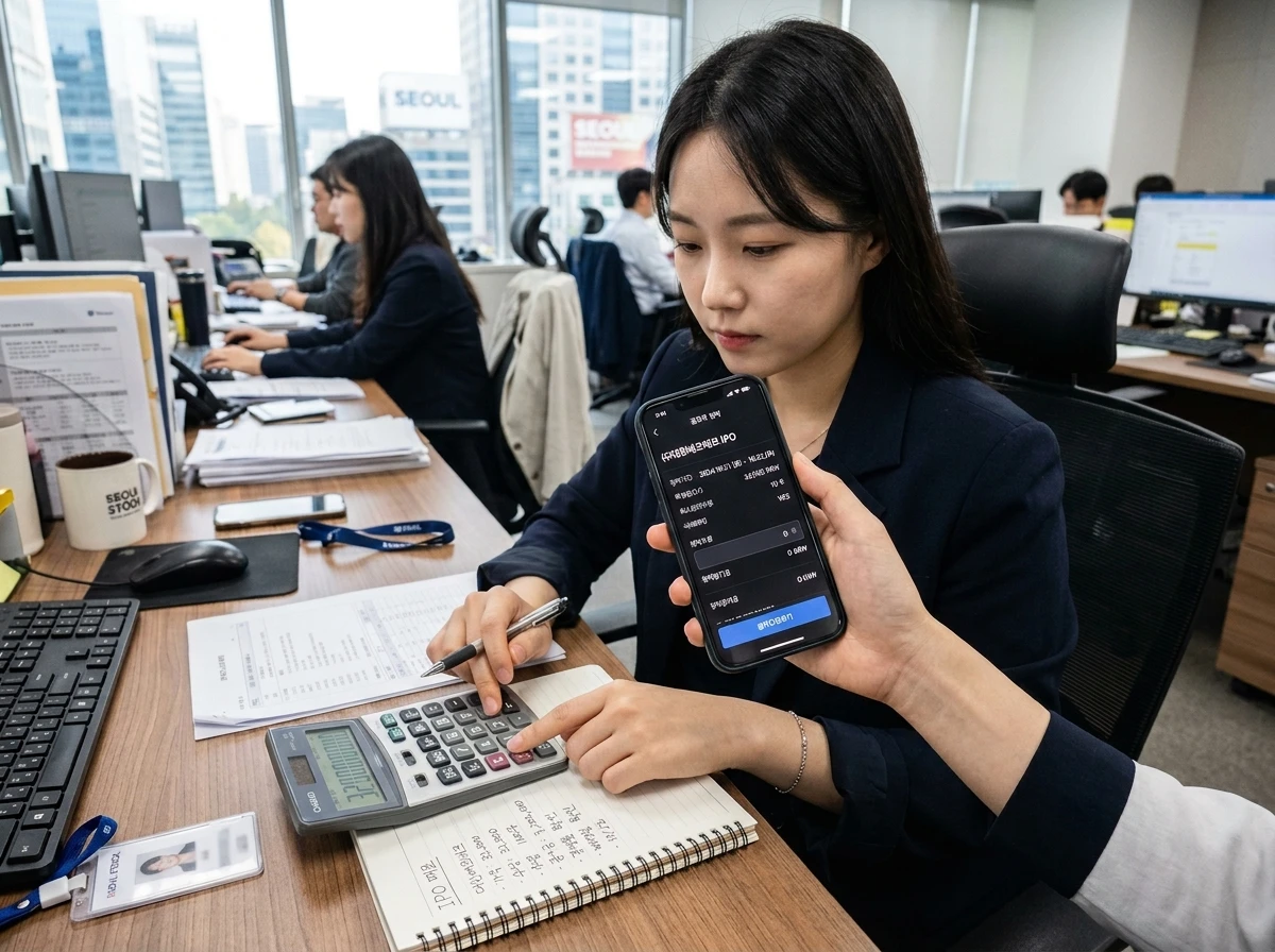공모주 청약 화면 확인