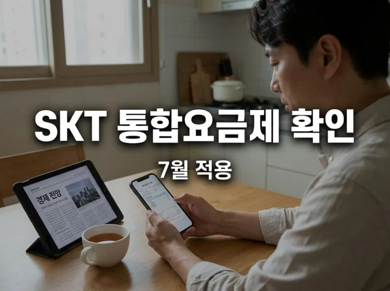 SKT 5G LTE 통합요금제 2만원대와 안심 데이터 확인법
