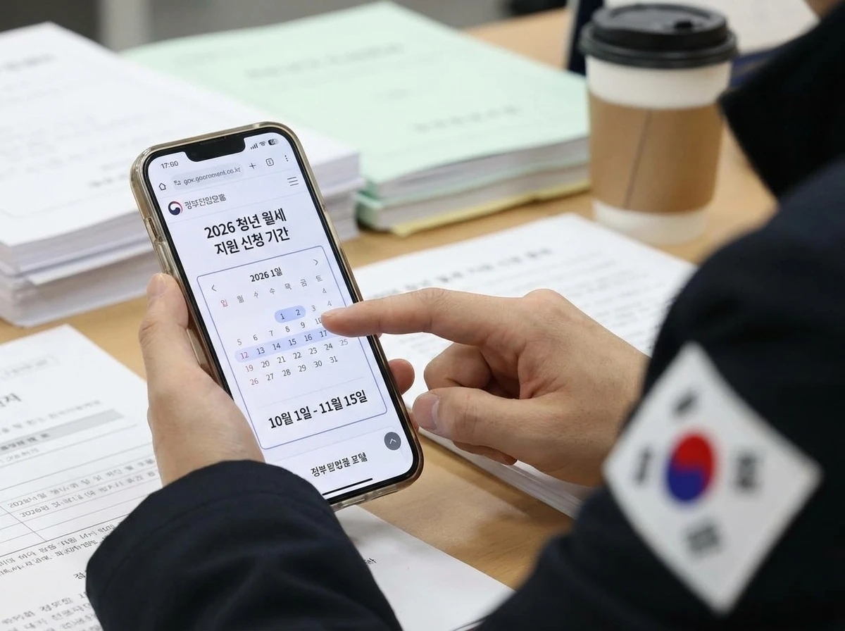 2026 청년월세 지원 신청 기간을 표시하는 달력
