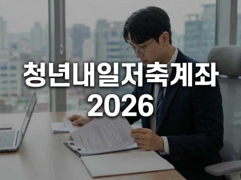 2026 청년내일저축계좌 신청 조건 및 혜택 총정리