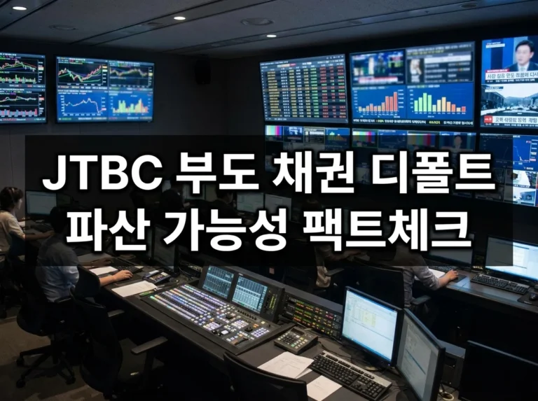 JTBC 부도 채권 디폴트 사태의 전말과 투자자 자산 보호 대책