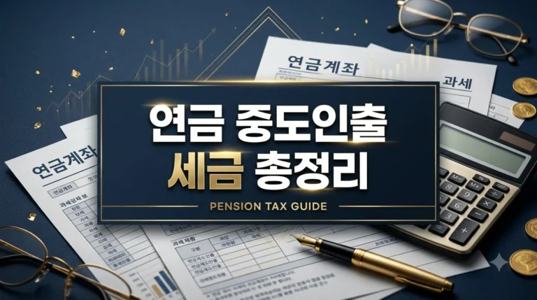 연금저축 IRP 중도인출 세금: 기타소득세와 세액공제 환수 정리